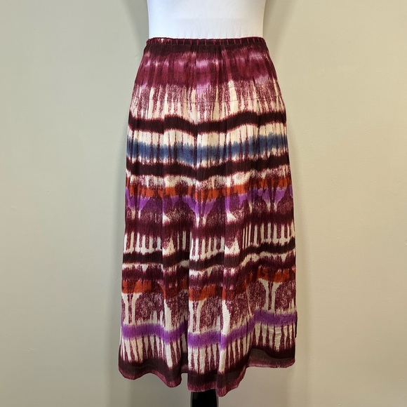 ST. JOHN SPORT Ring Dyed Silk Skirt - Picture 3 of 6
